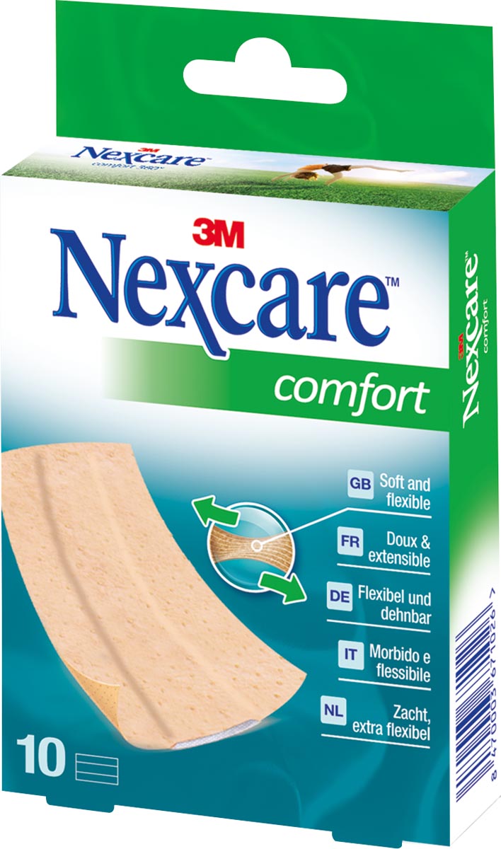 Nexcare - Pflaster Comfort 360° ft 10 x 6 cm, zuschneidbar, Packung à 10 Stück