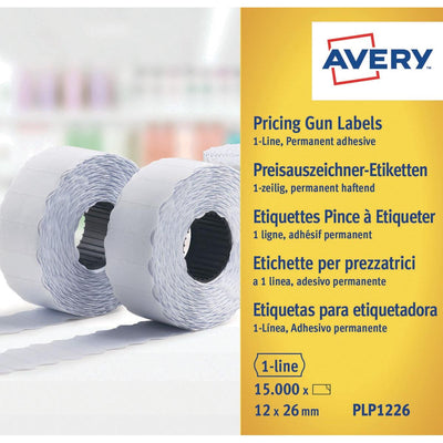 Avery - Preisschild PLP1226 12x26mm 10 Rollen à 1.500 Stück