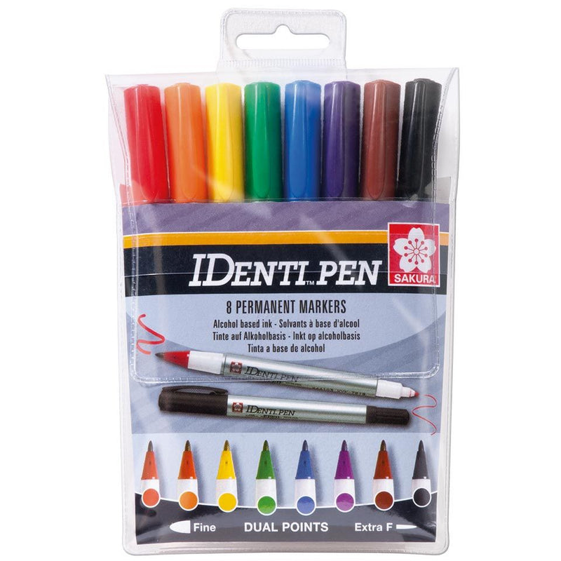 Sakura - Markenmarker IDenti-Pen, Karton mit 8 Stück in verschiedenen Farben