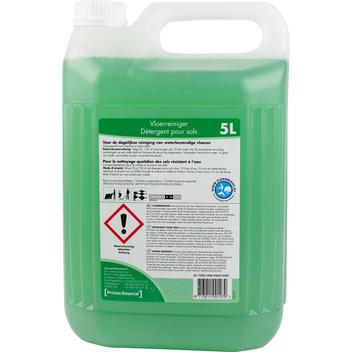 Primesource - Bodenreiniger, 5 l Flasche