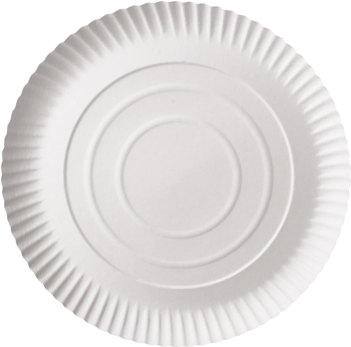 Conpax - Teller pur, rund, weiß, Durchmesser 26 cm, aus Pappe, Packung à 100 Stück