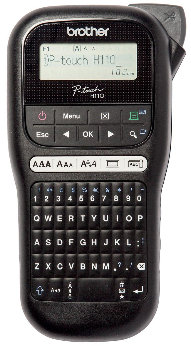 Brother - Etikettendrucker P-touch TZe PT-H110 tragbar qwerty 12mm schwarz