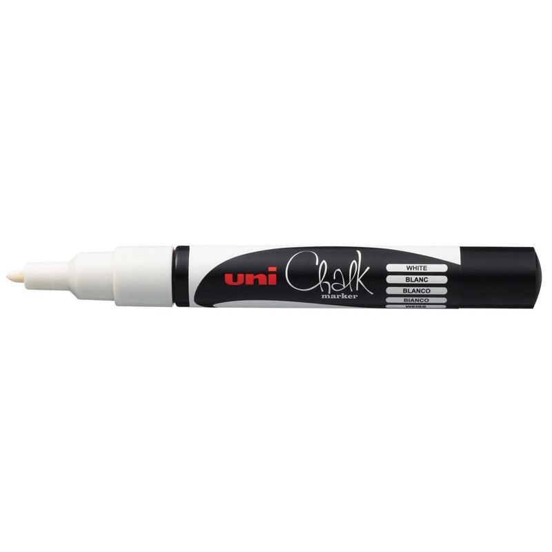 Uni-Ball – Kreidemarker weiß, runde Spitze von 0,9–1,3 mm