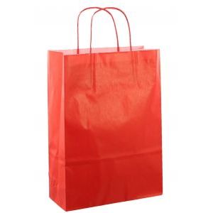 Papierbeutel mit Kordelzug, 22 x 10 x 31 cm, 50 Stück, rot