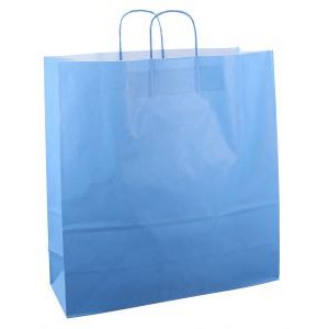 Papierbeutel mit Kordelzug, 45 x 17 x 47 cm, 50 Stück, blau