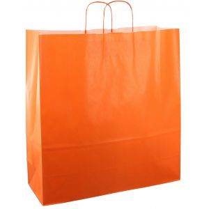 Papierbeutel mit Kordelzug, 45 x 17 x 47 cm, 50 Stück, orange