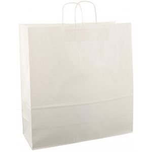 Papierbeutel mit Kordelzug, 45 x 17 x 47 cm, 50 Stück, weiß