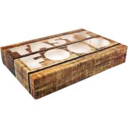 Klika - Catering-Box | Leckeres Essen | Karton + PP | 464x313x80mm | 10 Stück