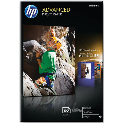 HP – Advanced Fotopapier ft 10 x 15 cm, 250 g, Packung mit 100 Blatt, glänzend