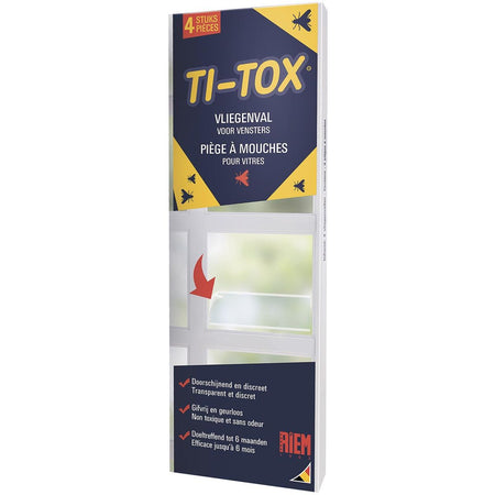 Band - Ti-Tox Anti-Fliegen-Aufkleber, transparent, 4 Stück