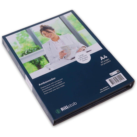 Rillstab -  lbum Ambassador, zwart, ft A4, 40 tassen