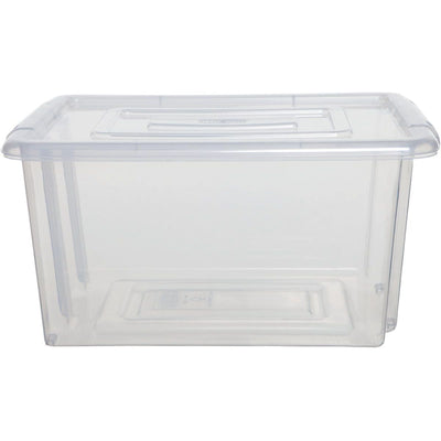 Whitefurze - Stack Store Mini Aufbewahrungsbox 5 Liter ohne Deckel, transparent