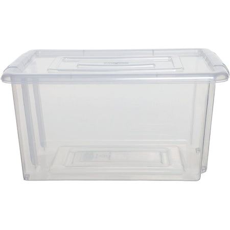 Whitefurze - Stack Store Mini Aufbewahrungsbox 5 Liter ohne Deckel, transparent