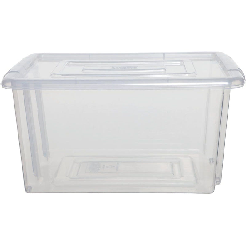 Whitefurze - Stack Store Mini Aufbewahrungsbox 5 Liter ohne Deckel, transparent