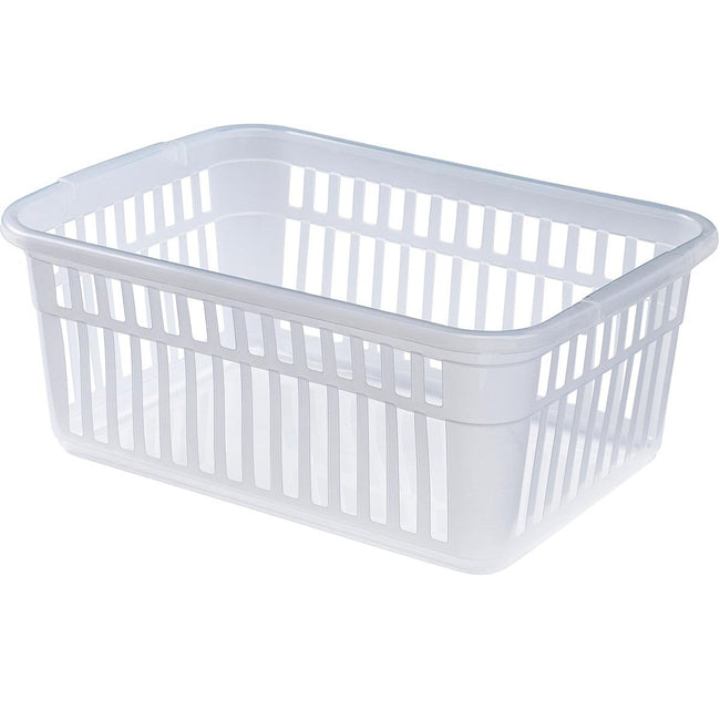 Whitefurze - Großer Aufbewahrungskorb 45 cm, transparent