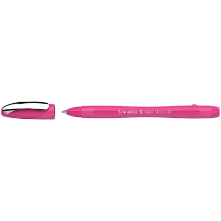 Schneider - Kugelschreiber Slider Memo Color Edition, extra breit, blaue Tinte, Power Pink