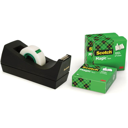 Scotch - Klebebandabroller schwarz + 4 Rollen