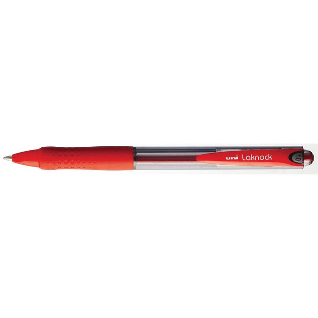 Uni-Ball - Kugelschreiber Laknock, Schreibbreite 0,4 mm, Schreibspitze: 1 mm, mittlere Spitze, rot