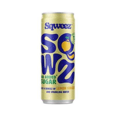SQWZ - Erfrischungsgetränk Lemon Ginger BIO, 25 cl Dose, 12er Pack