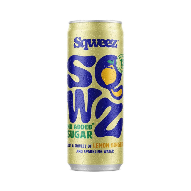 SQWZ - Erfrischungsgetränk Lemon Ginger BIO, 25 cl Dose, 12er Pack