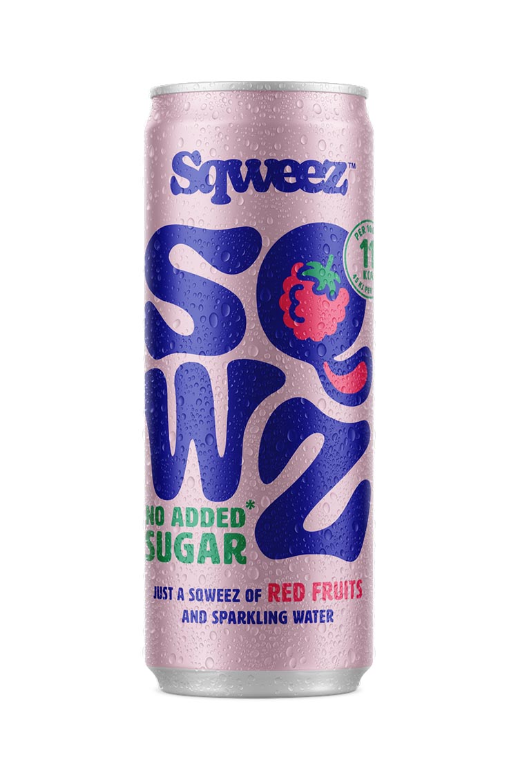 SQWZ - Red Fruits BIO Erfrischungsgetränk, 25 cl Dose, 12er Pack