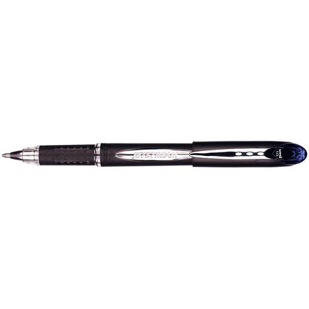Uni-Ball - Roller Jetstream blau, Schreibbreite 0,45 mm, mittlere Schrift, Schreibspitze 1 mm, schwarzes Gummi...