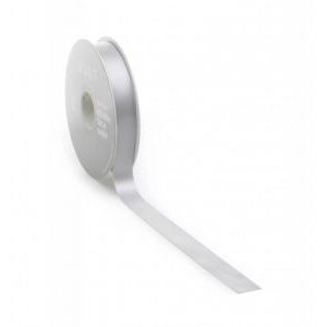 Satinband PREMIUM Double Face 25mm x 25 Meter Silber