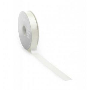 Satinband PREMIUM Double Face 16 mm x 25 Meter Creme / Elfenbein