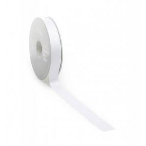 Satinband PREMIUM Double Face 25 mm x 25 Meter weiß