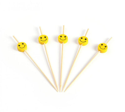 Timmers - Smiley Bambus auf Spieß 120mm 150 Stück