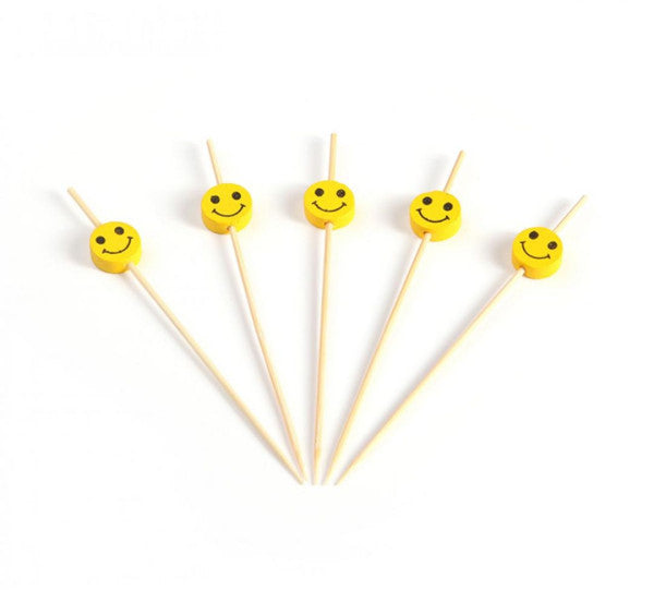 Timmers - Smiley Bambus auf Spieß 120mm 150 Stück
