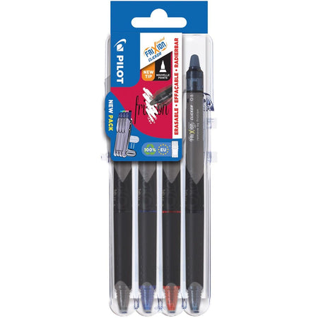 Pilot - einziehbarer Roller FriXion Point Clicker 05 2 Go, feine Spitze, Blister mit 4 Stück