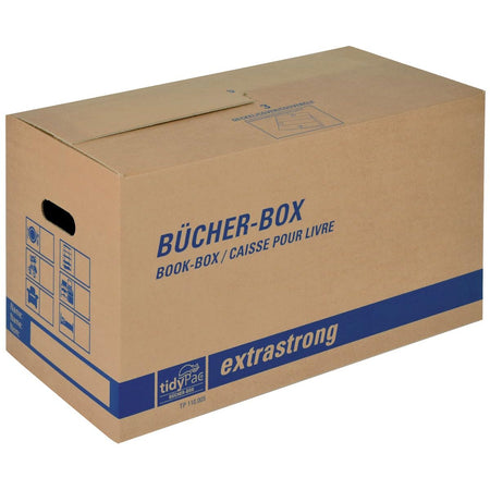 Tidypac – Bücherbox, ft 56 x 29,3 x 33 cm, braun