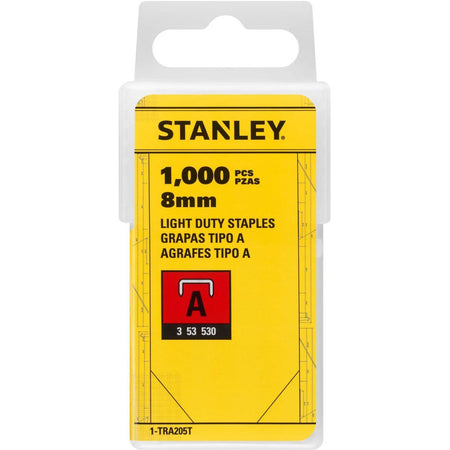 Stanley - Heftklammern Typ A, 8 mm, Schachtel mit 1.000 Heftklammern