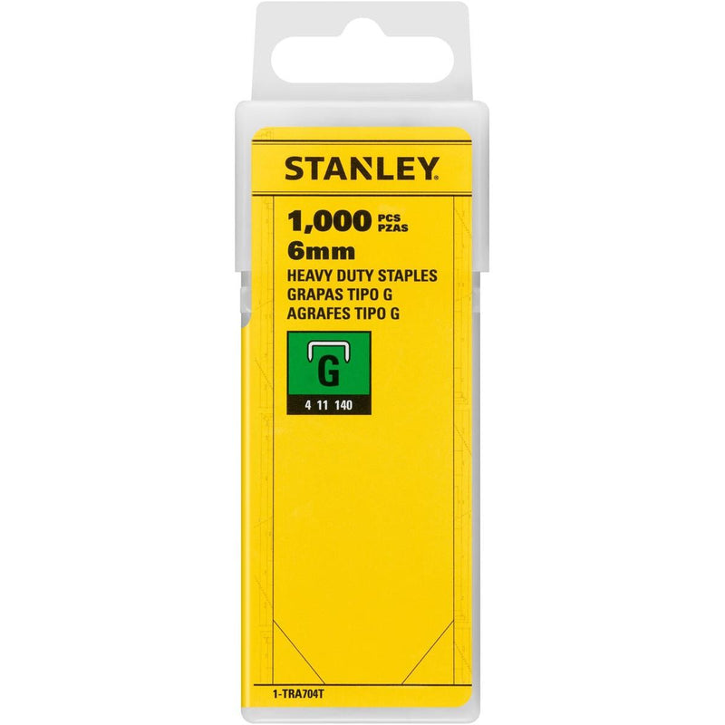 Stanley - Heftklammern Typ G, 6 mm, Schachtel mit 1.000 Heftklammern