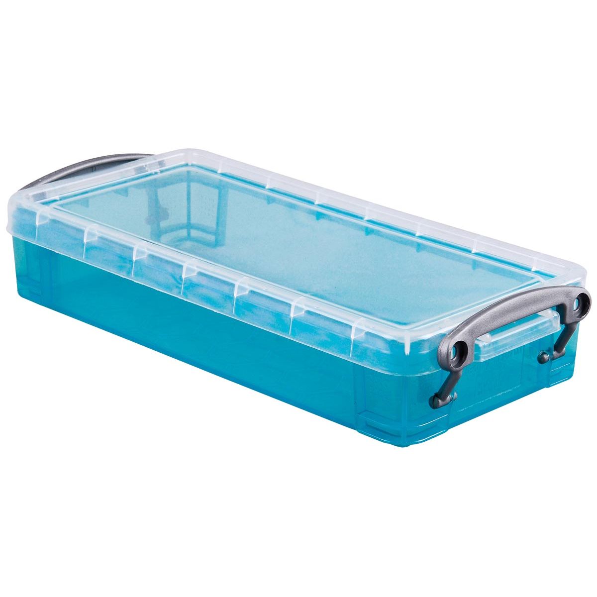 Really Useful Box – Box 0,55 Liter, transparentes leuchtendes Blau