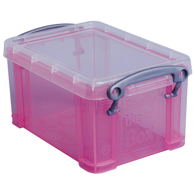 Really Useful Box - Box 0,7 Liter, transparent rosa