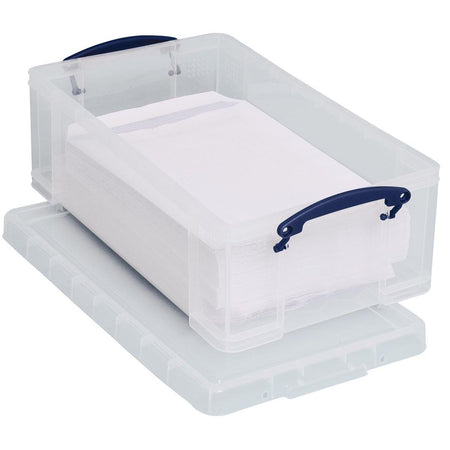 Really Useful Box - Aufbewahrungsbox 12 Liter 465x270x150mm transparent weiß