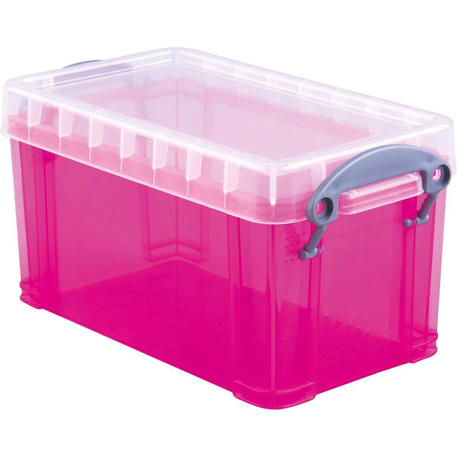Really Useful Box - Box Aufbewahrungsbox 2,1 Liter, transparent rosa
