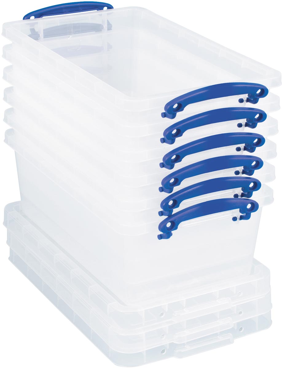 Really Useful Box - Box Aufbewahrungsbox 5,5 l, nestbar, transparent