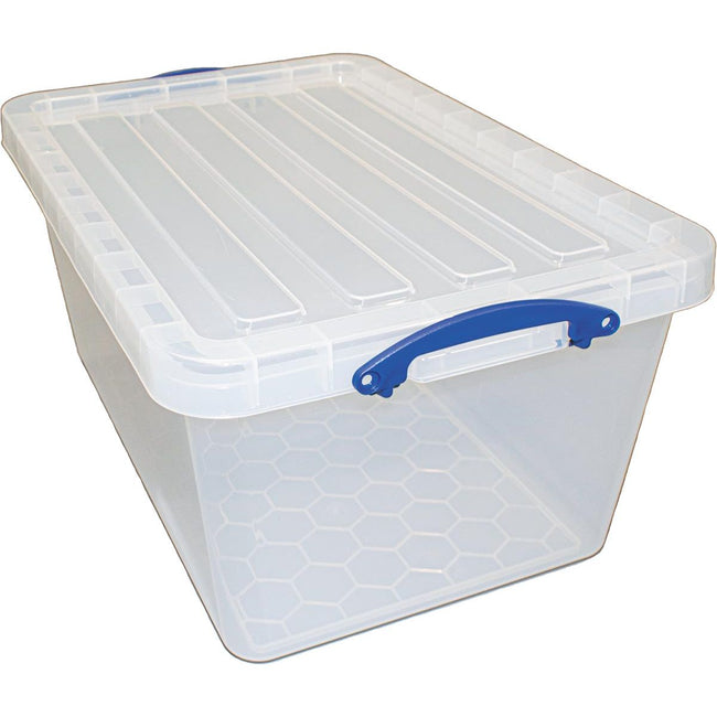 Really Useful Box - Box Aufbewahrungsbox 61 l, nestbar, transparent