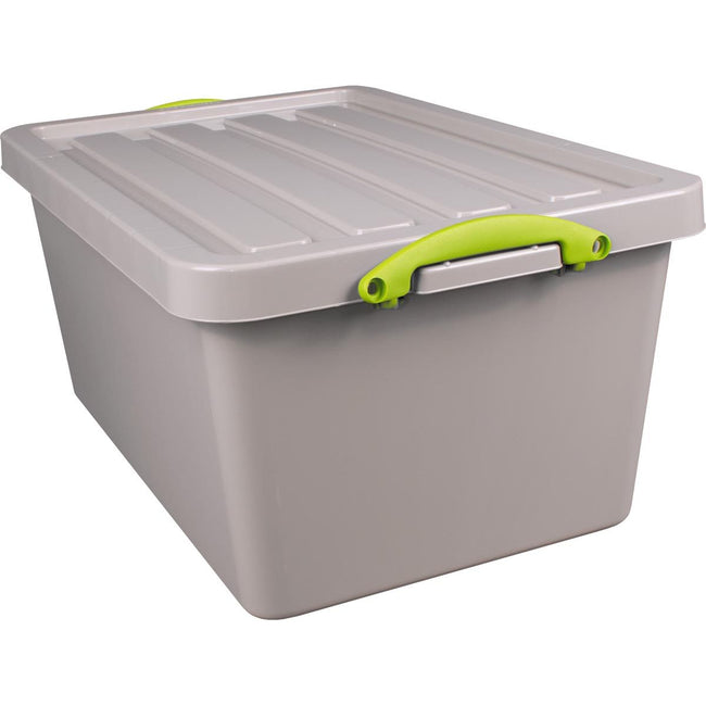 Really Useful Box - Box Recycled Aufbewahrungsbox 61 l, nestbar, grau