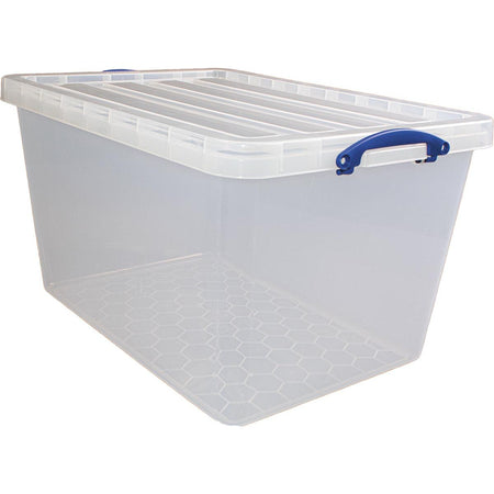 Really Useful Box - Box Aufbewahrungsbox 96 l, nestbar, transparent