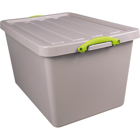 Really Useful Box - Box Recycled Aufbewahrungsbox 96 l, nestbar, grau
