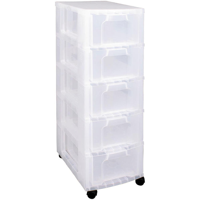 Really Useful Box - Box Schubladeneinheit 5 x 12 l, transparent