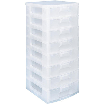 Really Useful Box - Box Schubladeneinheit 8 x 9,5 l, transparent