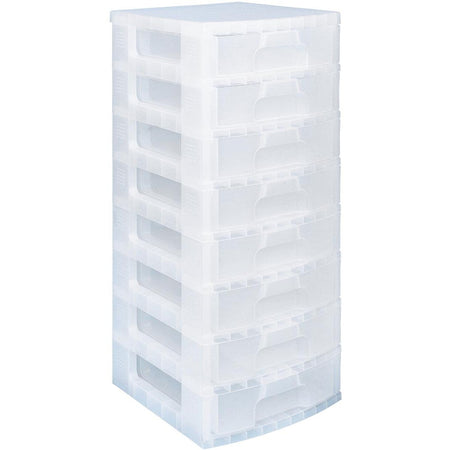 Really Useful Box - Box Schubladeneinheit 8 x 9,5 l, transparent