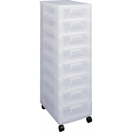 Really Useful Box - Box Schubladeneinheit 8 x 7 l, transparent