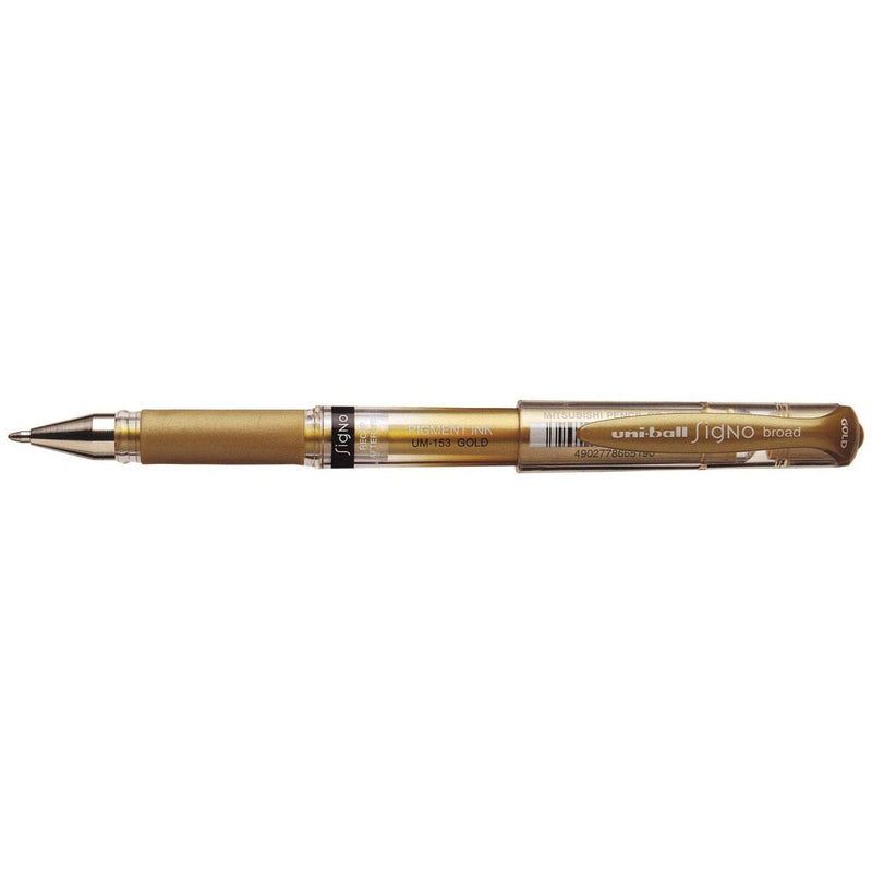 Uni-Ball - Roller Signo Broad Creative, breite Spitze, Gold