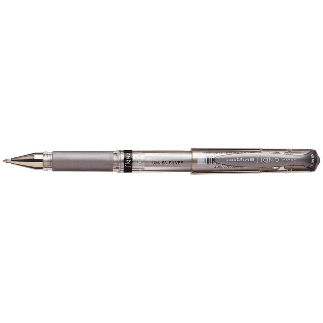 Uni-Ball - Roller Signo Broad Creative, breite Spitze, silber
